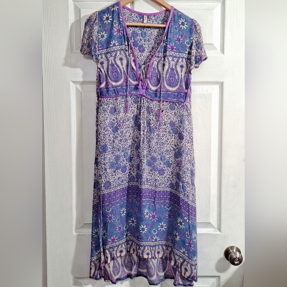 Vtg. Spell Boho Blossom Mini Dress - Picture 3 of 9